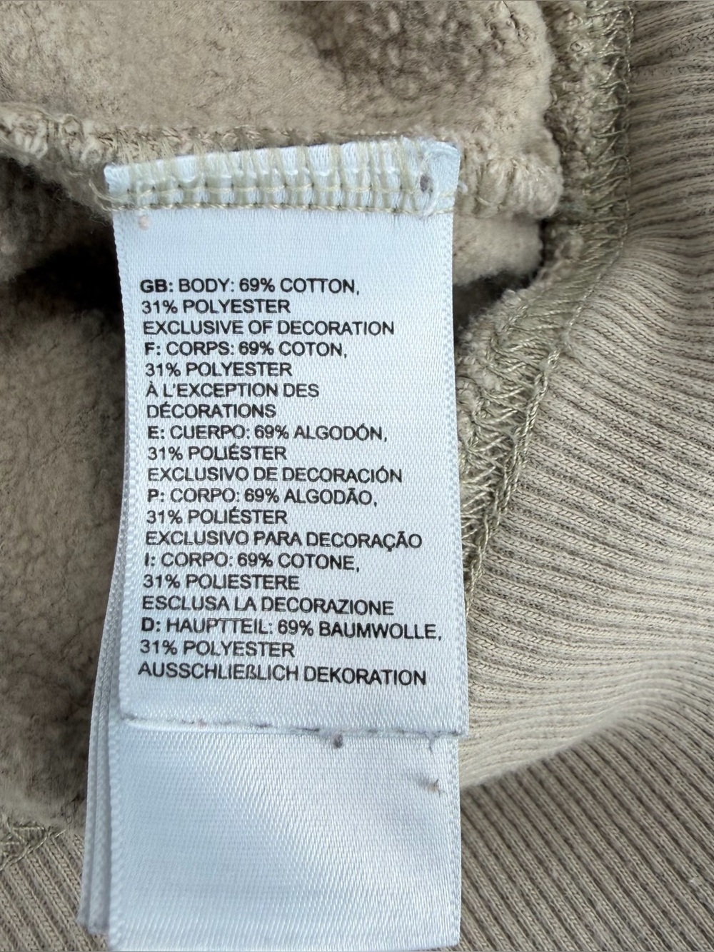 The North Face Camo Logo Hoodie Mens Large Cream Streetwear Pullover Outdoor - Picture 5 of 7